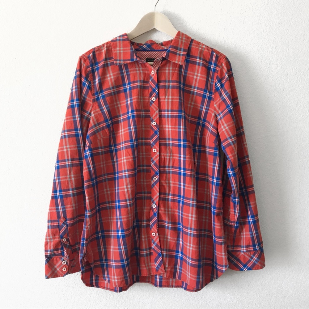 Talbots Plaid Button Down